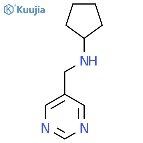 N-[(pyrimidin-5-yl)methyl]cyclopentanamine structure