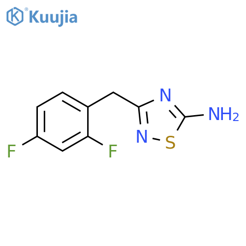 3-(2,4-difluorophenyl)methyl-1,2,4-thiadiazol-5-amine structure