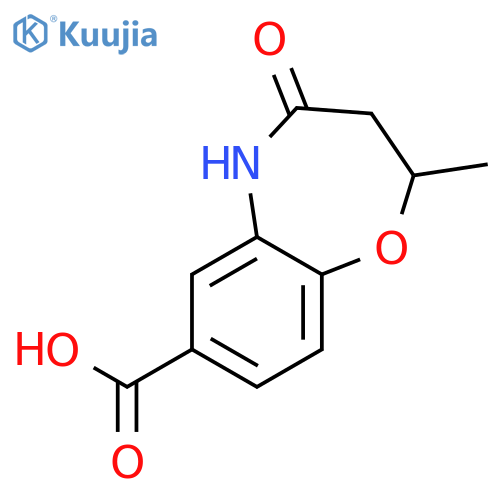 2-Methyl-4-oxo-2,3,4,5-tetrahydro-1,5-benzoxazepine-7-carboxylic acid structure