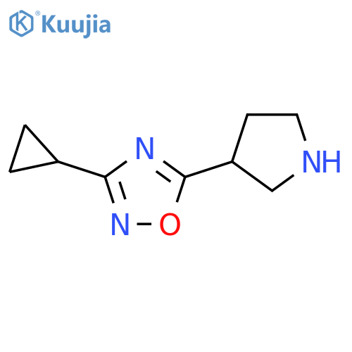 3-cyclopropyl-5-(pyrrolidin-3-yl)-1,2,4-oxadiazole structure