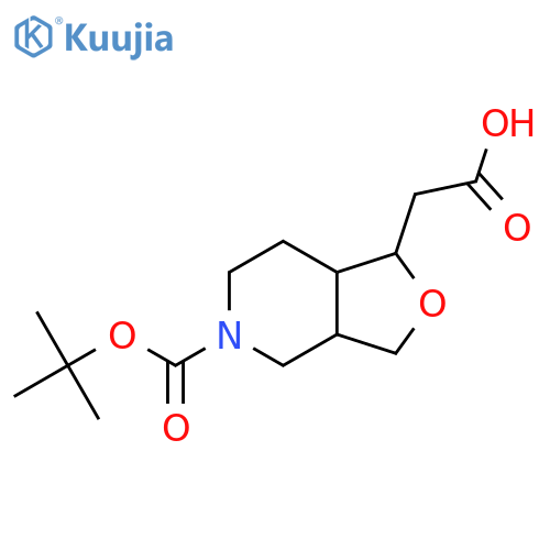 2-5-(2-methylpropan-2-yl)oxycarbonyl-3,3a,4,6,7,7a-hexahydro-1H-furo3,4-cpyridin-1-ylacetic acid structure