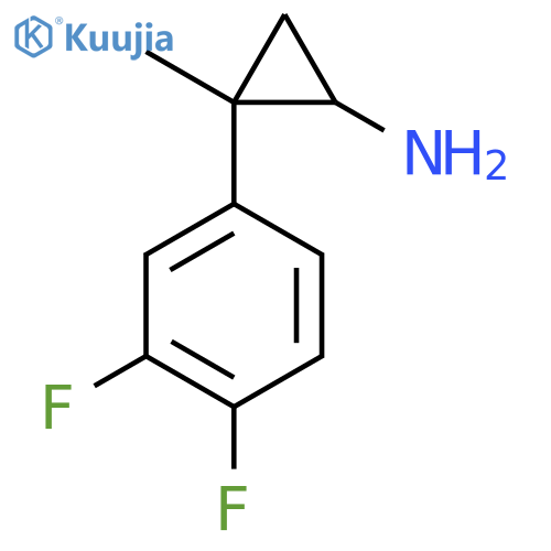 2-(3,4-Difluorophenyl)-2-methylcyclopropan-1-amine structure