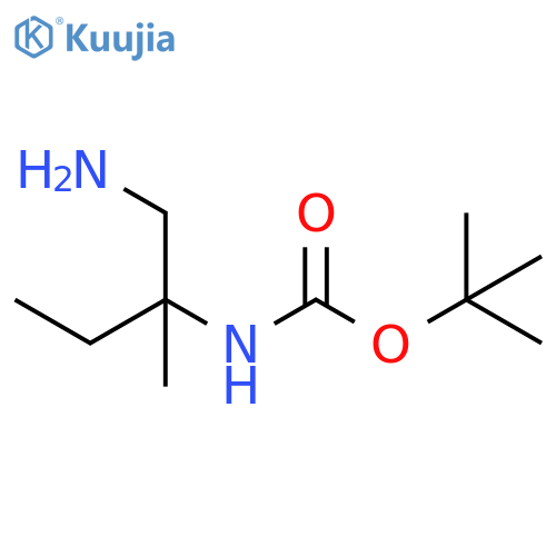 Carbamic acid, N-[1-(aminomethyl)-1-methylpropyl]-, 1,1-dimethylethyl ester structure