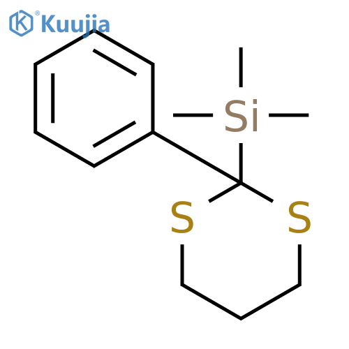 Silane, trimethyl(2-phenyl-1,3-dithian-2-yl)- structure