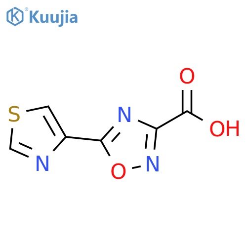 5-(1,3-thiazol-4-yl)-1,2,4-oxadiazole-3-carboxylic acid structure