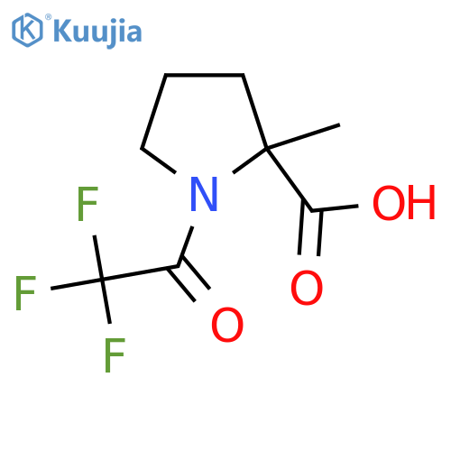 2-methyl-1-(trifluoroacetyl)pyrrolidine-2-carboxylic acid structure