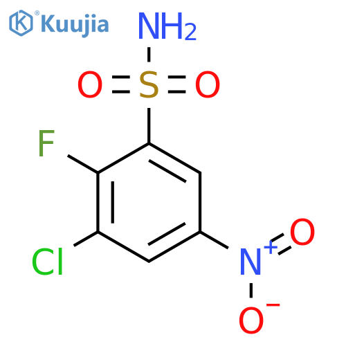 3-chloro-2-fluoro-5-nitrobenzene-1-sulfonamide structure