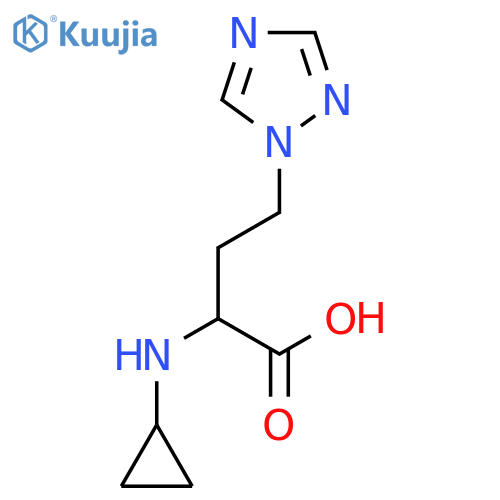 2-(cyclopropylamino)-4-(1H-1,2,4-triazol-1-yl)butanoic acid structure