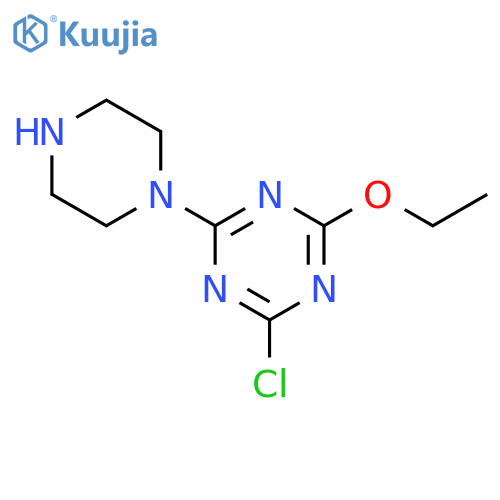 2-Chloro-4-ethoxy-6-(piperazin-1-yl)-1,3,5-triazine structure