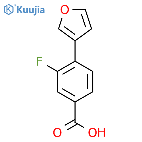 3-Fluoro-4-(furan-3-yl)benzoic acid structure