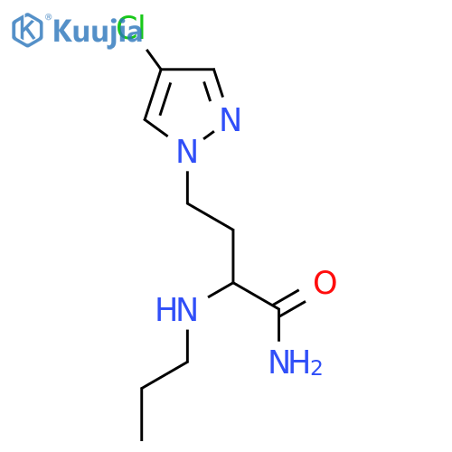 4-(4-chloro-1H-pyrazol-1-yl)-2-(propylamino)butanamide structure