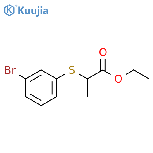 Ethyl 2-(3-bromophenyl)sulfanylpropanoate structure