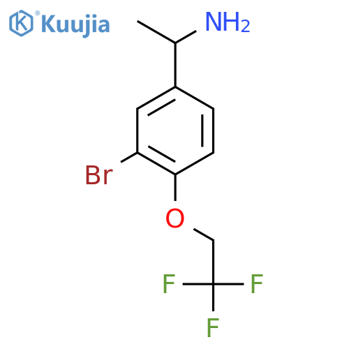 1-3-bromo-4-(2,2,2-trifluoroethoxy)phenylethan-1-amine structure