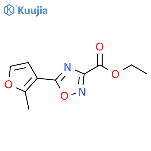 ethyl 5-(2-methylfuran-3-yl)-1,2,4-oxadiazole-3-carboxylate structure