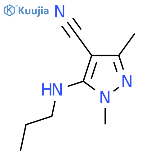 1,3-Dimethyl-5-(propylamino)-1h-pyrazole-4-carbonitrile structure