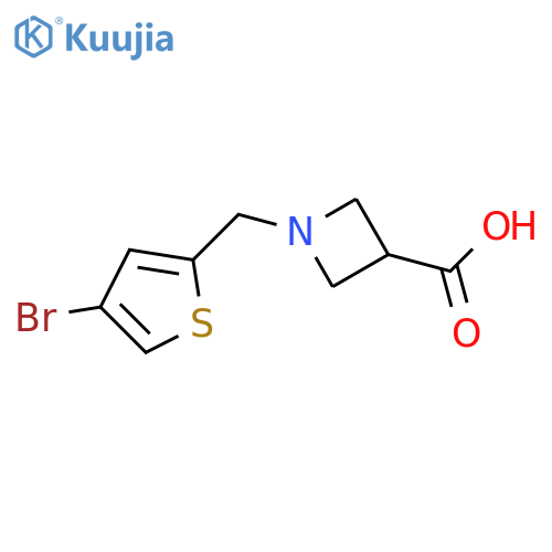1-[(4-Bromothiophen-2-yl)methyl]azetidine-3-carboxylic acid structure