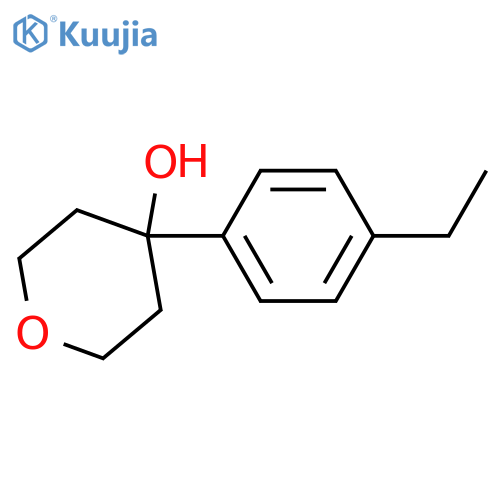 4-(4-Ethylphenyl)oxan-4-ol structure