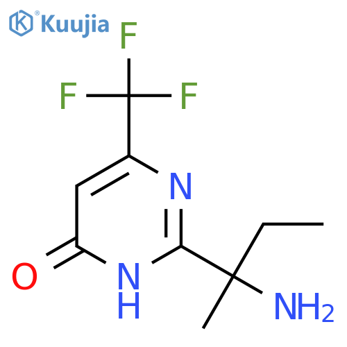 2-(2-Aminobutan-2-yl)-6-(trifluoromethyl)-3,4-dihydropyrimidin-4-one structure