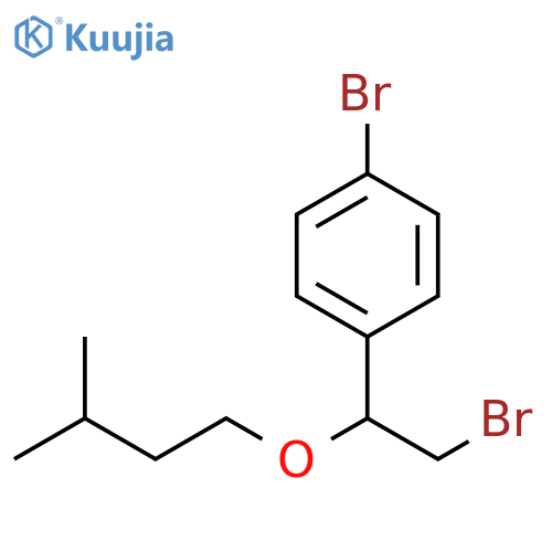 1-bromo-4-2-bromo-1-(3-methylbutoxy)ethylbenzene structure
