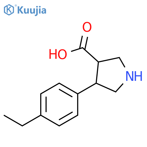 4-(4-ethylphenyl)pyrrolidine-3-carboxylic acid structure