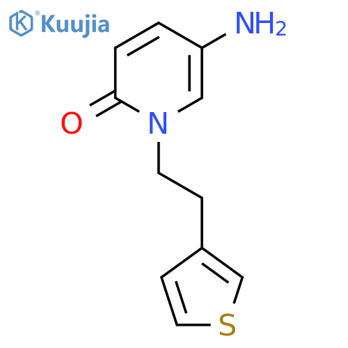5-amino-1-2-(thiophen-3-yl)ethyl-1,2-dihydropyridin-2-one structure