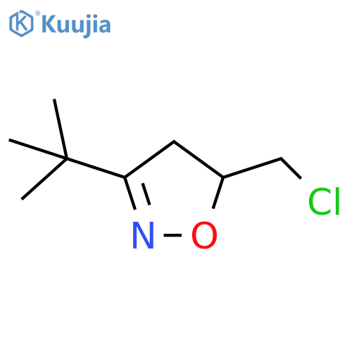 3-tert-butyl-5-(chloromethyl)-4,5-dihydro-1,2-oxazole structure