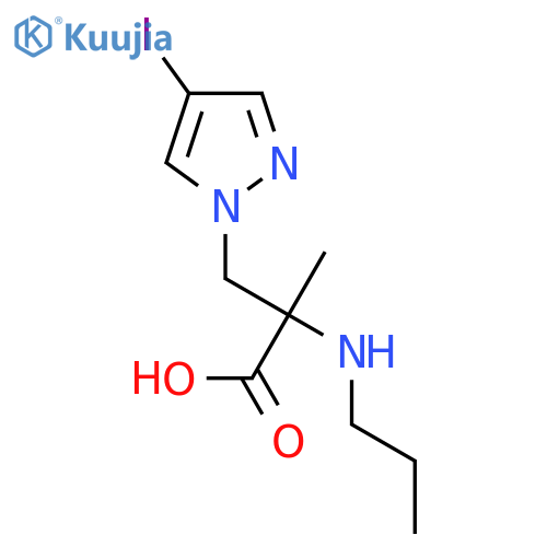 3-(4-iodo-1H-pyrazol-1-yl)-2-methyl-2-(propylamino)propanoic acid structure