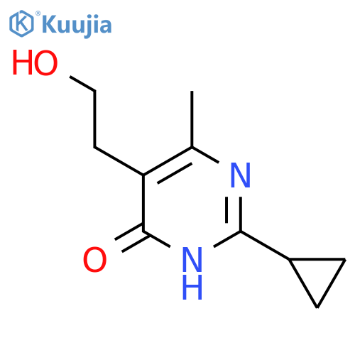 2-Cyclopropyl-5-(2-hydroxyethyl)-6-methylpyrimidin-4-ol structure