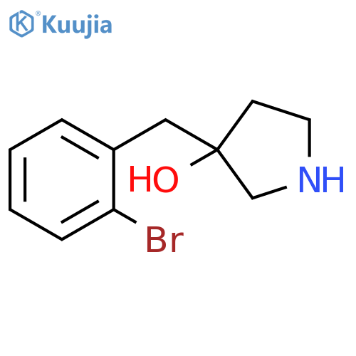 3-(2-bromophenyl)methylpyrrolidin-3-ol structure