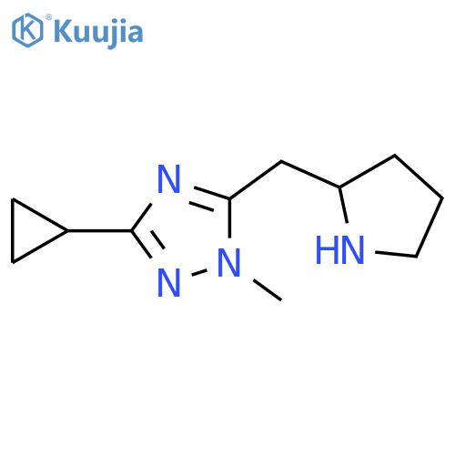 3-cyclopropyl-1-methyl-5-(pyrrolidin-2-yl)methyl-1H-1,2,4-triazole structure