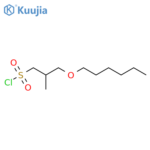 3-(hexyloxy)-2-methylpropane-1-sulfonyl chloride structure