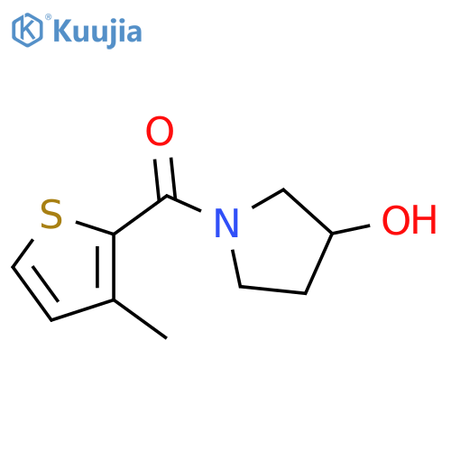 (3-Hydroxypyrrolidin-1-yl)(3-methylthiophen-2-yl)methanone structure