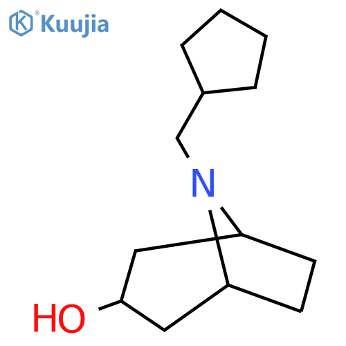 8-(cyclopentylmethyl)-8-azabicyclo[3.2.1]octan-3-ol structure