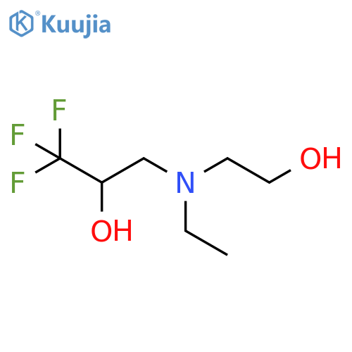 3-ethyl(2-hydroxyethyl)amino-1,1,1-trifluoropropan-2-ol structure
