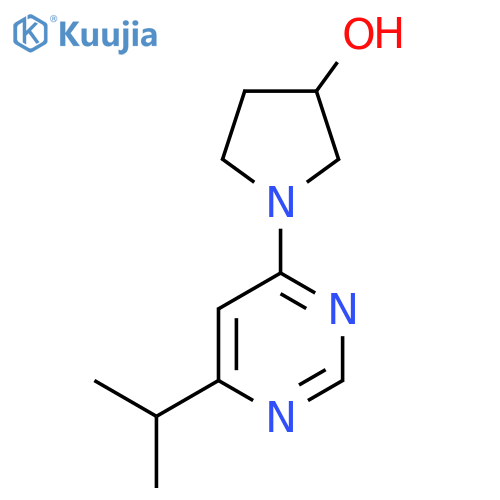 1-[6-(Propan-2-yl)pyrimidin-4-yl]pyrrolidin-3-ol structure