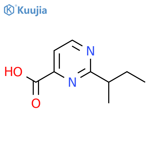 4-Pyrimidinecarboxylic acid, 2-(1-methylpropyl)- structure