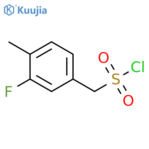 (3-fluoro-4-methylphenyl)methanesulfonyl chloride structure