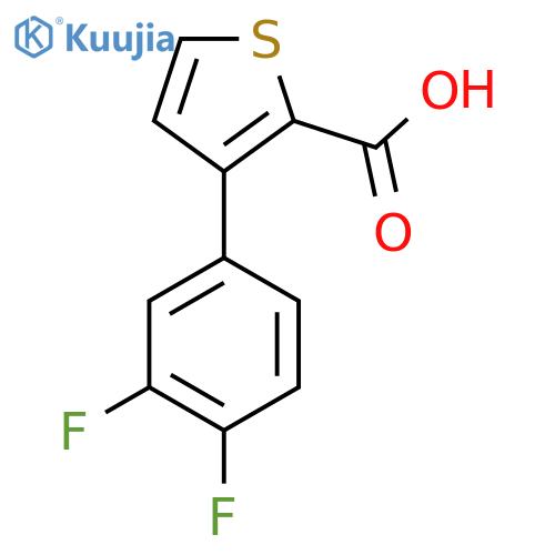 3-(3,4-difluorophenyl)thiophene-2-carboxylic acid structure