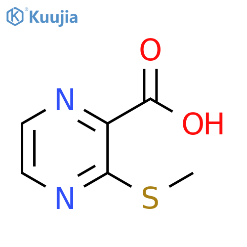 3-(methylthio)pyrazine-2-carboxylic acid structure