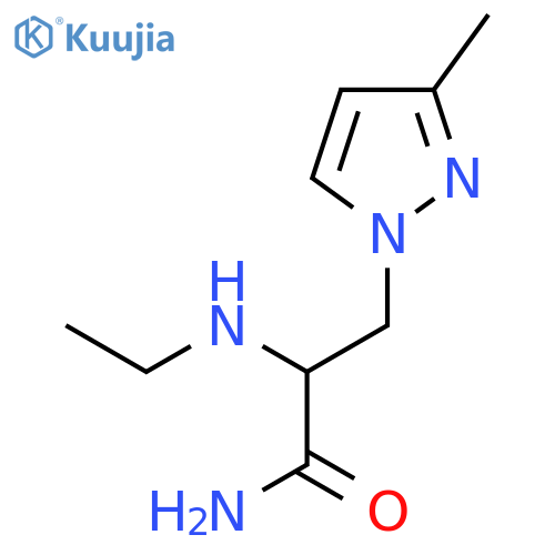 2-(ethylamino)-3-(3-methyl-1H-pyrazol-1-yl)propanamide structure