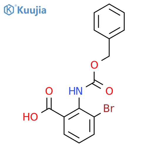 2-(((Benzyloxy)carbonyl)amino)-3-bromobenzoic acid structure