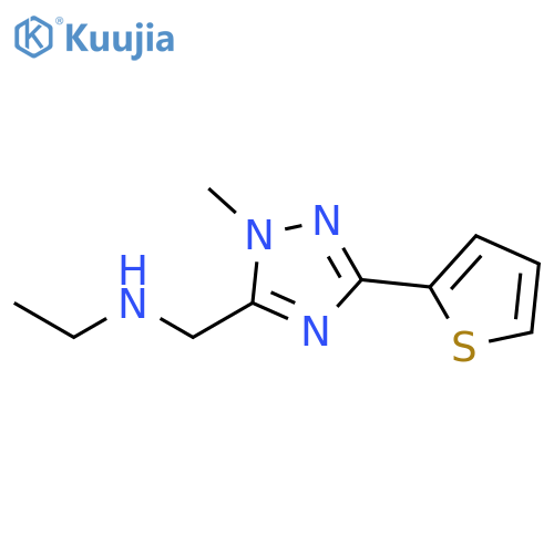 ethyl({1-methyl-3-(thiophen-2-yl)-1H-1,2,4-triazol-5-ylmethyl})amine structure