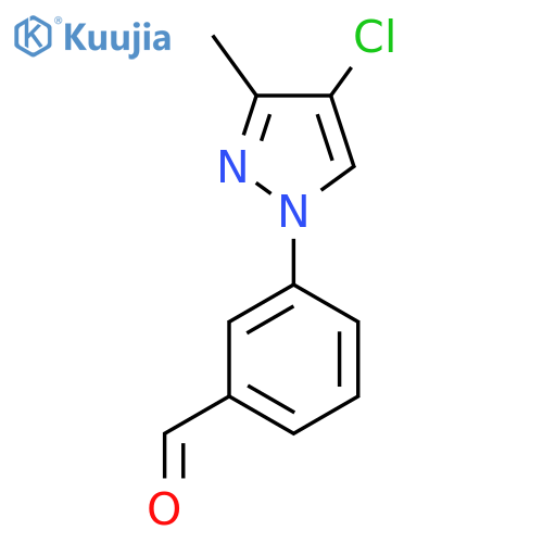 3-(4-Chloro-3-methyl-1h-pyrazol-1-yl)benzaldehyde structure