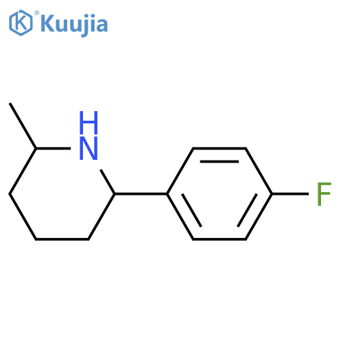 Piperidine, 2-(4-fluorophenyl)-6-methyl-  structure