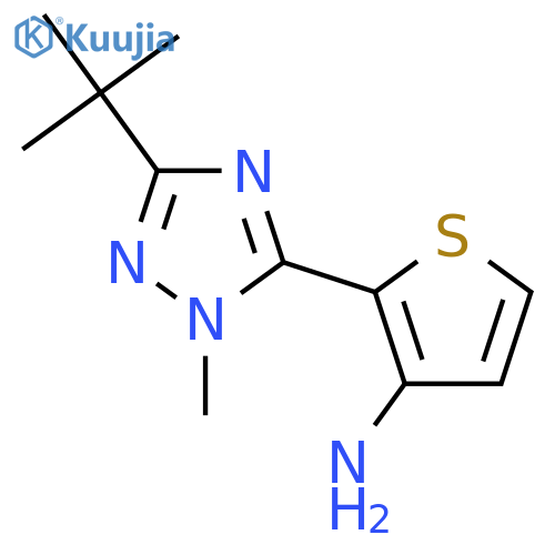 2-(3-tert-butyl-1-methyl-1H-1,2,4-triazol-5-yl)thiophen-3-amine structure