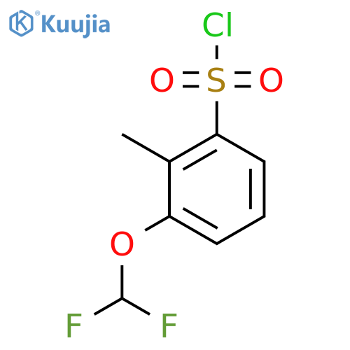3-(difluoromethoxy)-2-methylbenzene-1-sulfonyl chloride structure