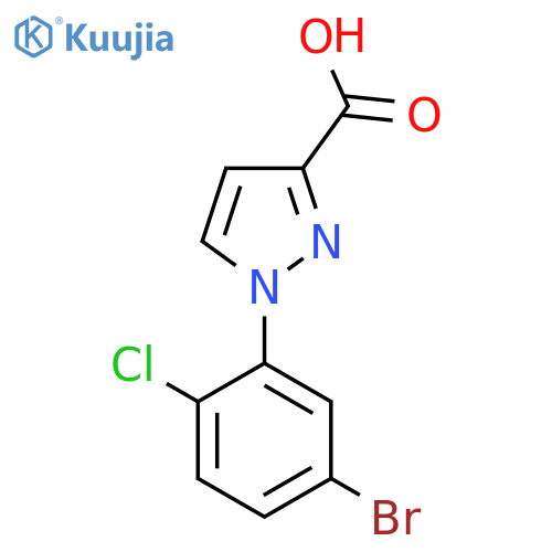 1-(5-bromo-2-chlorophenyl)-1H-pyrazole-3-carboxylic acid structure