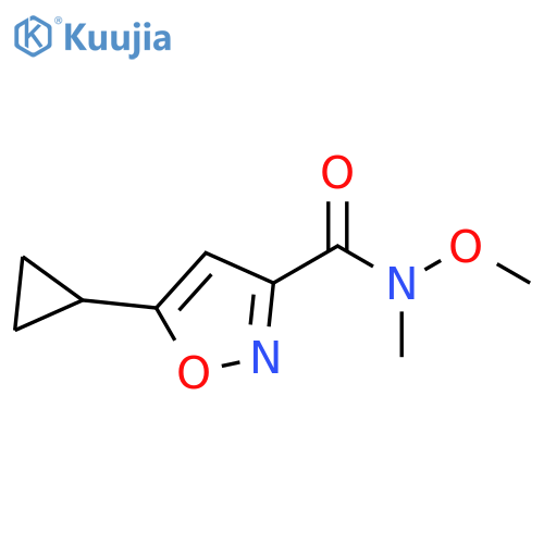 5-cyclopropyl-N-methoxy-N-methylisoxazole-3-carboxamide structure
