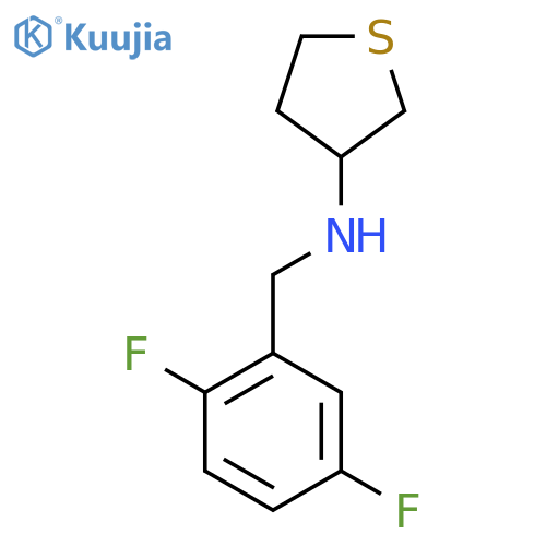 N-[(2,5-difluorophenyl)methyl]thiolan-3-amine structure