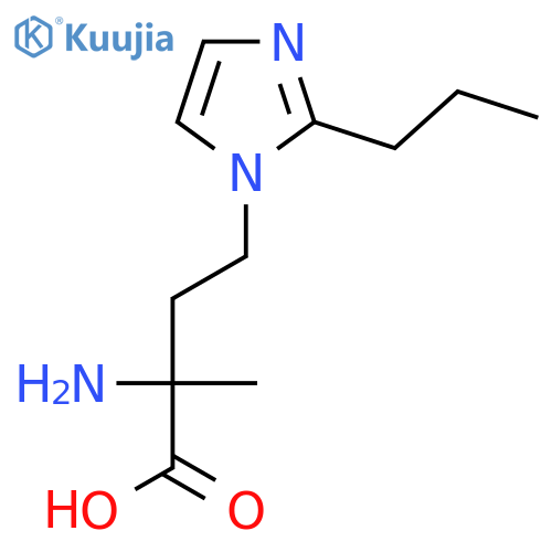2-amino-2-methyl-4-(2-propyl-1H-imidazol-1-yl)butanoic acid structure